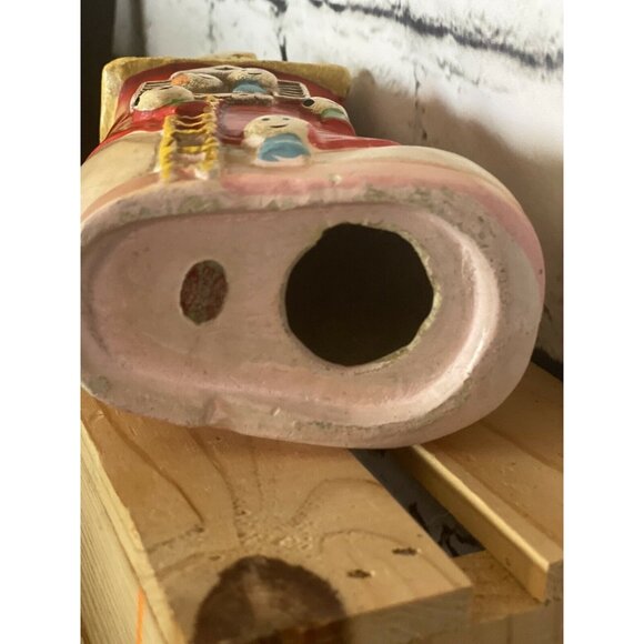 Vintage Ceramic Boot Bank With Children Figurines Enesco MCM - Picture 8 of 10